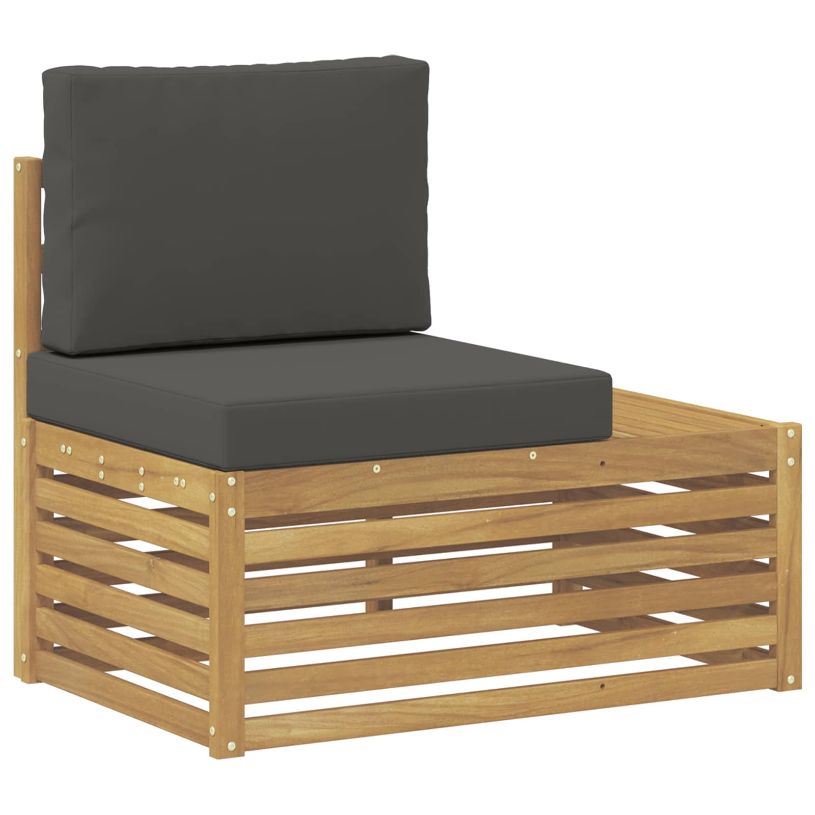 Outdoor-Sofagarnitur mit Kissen 4 Stück Weiß und Anthrazit