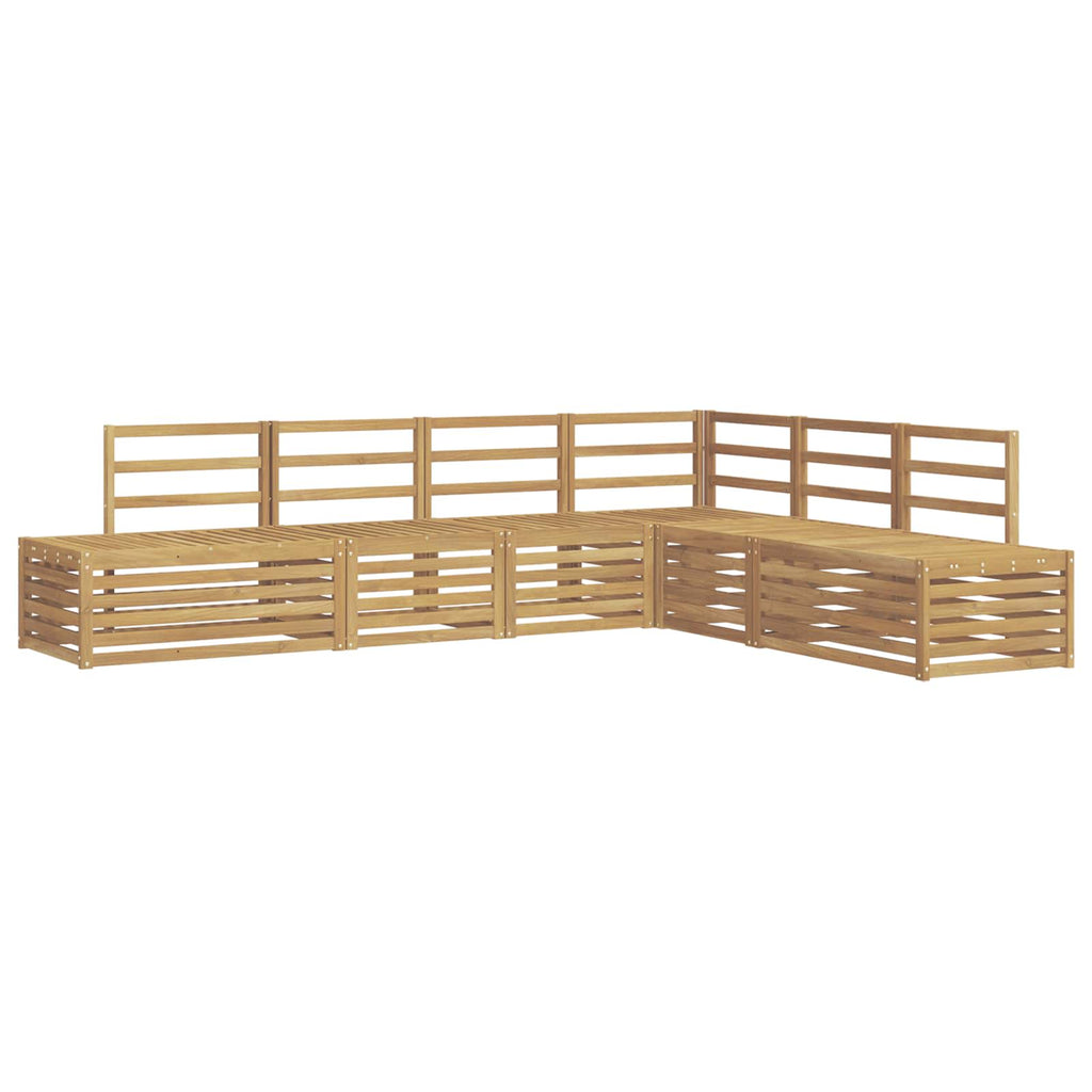 Outdoor-Sofagarnitur 6 Stück Weiß