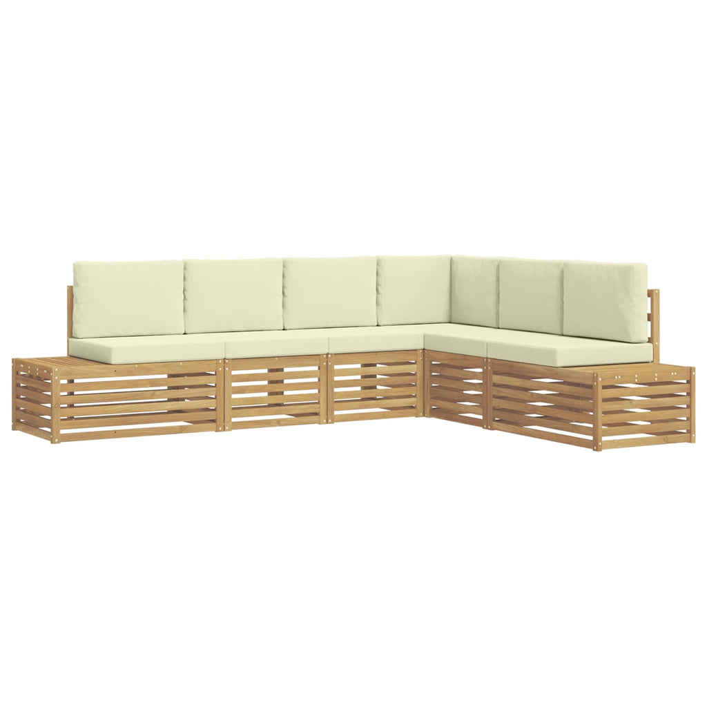 Outdoor-Sofagarnitur Weiß 273 x 213,5 x 73 cm Polyester