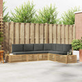 Outdoor-Sofagarnitur mit Kissen 6 Stück Weiß und Anthrazit