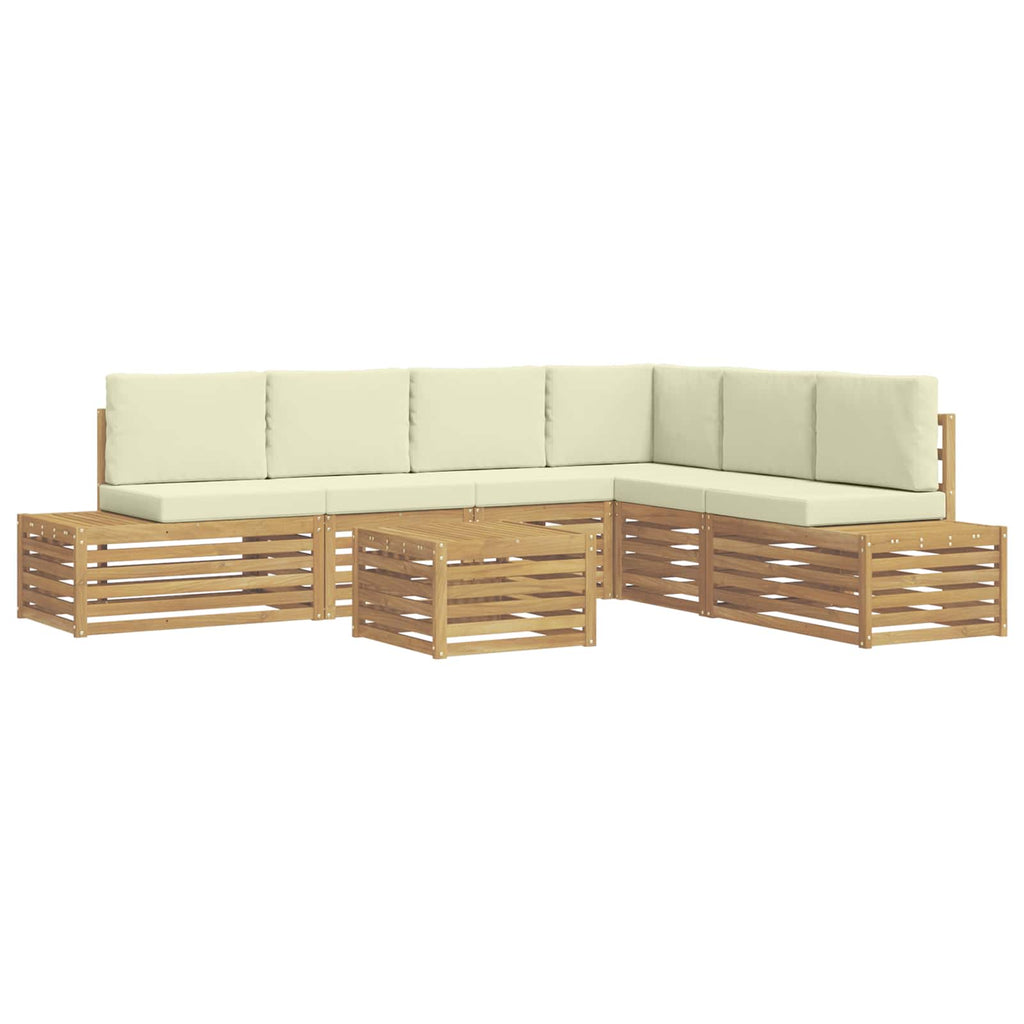 Outdoor-Sofagarnitur mit Kissen Weiß 59 x 59 x 37 cm Polyester