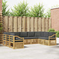 Ecksofa Set 9 pcs Weiß und Anthrazit 304 x 185,5 x 73 cm