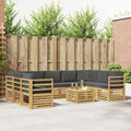 Outdoor-Sofagarnitur 8 pcs Weiß und Anthrazit 59 x 59 x 37 cm