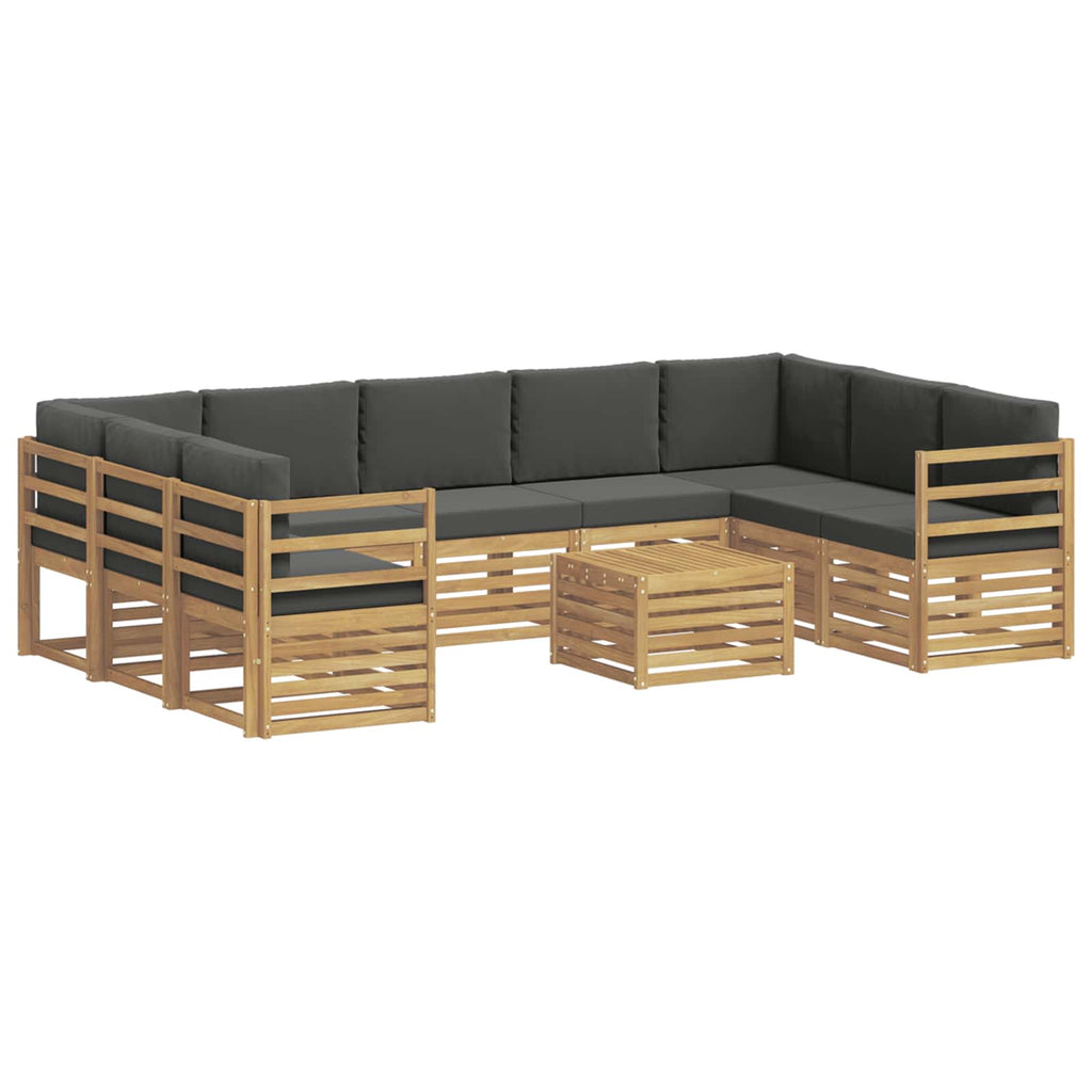 Outdoor-Sofagarnitur 8 pcs Weiß und Anthrazit 59 x 59 x 37 cm