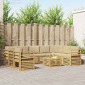 Sofagarnituren 10 pcs Weiß und Beige 59 x 59 x 37 cm Polyester