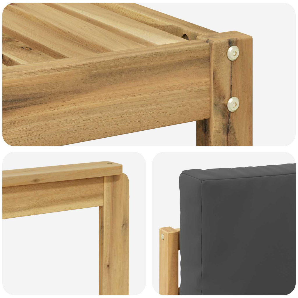 Outdoor-Sofagarnitur 8 pcs Weiß und Anthrazit 59 x 59 x 37 cm