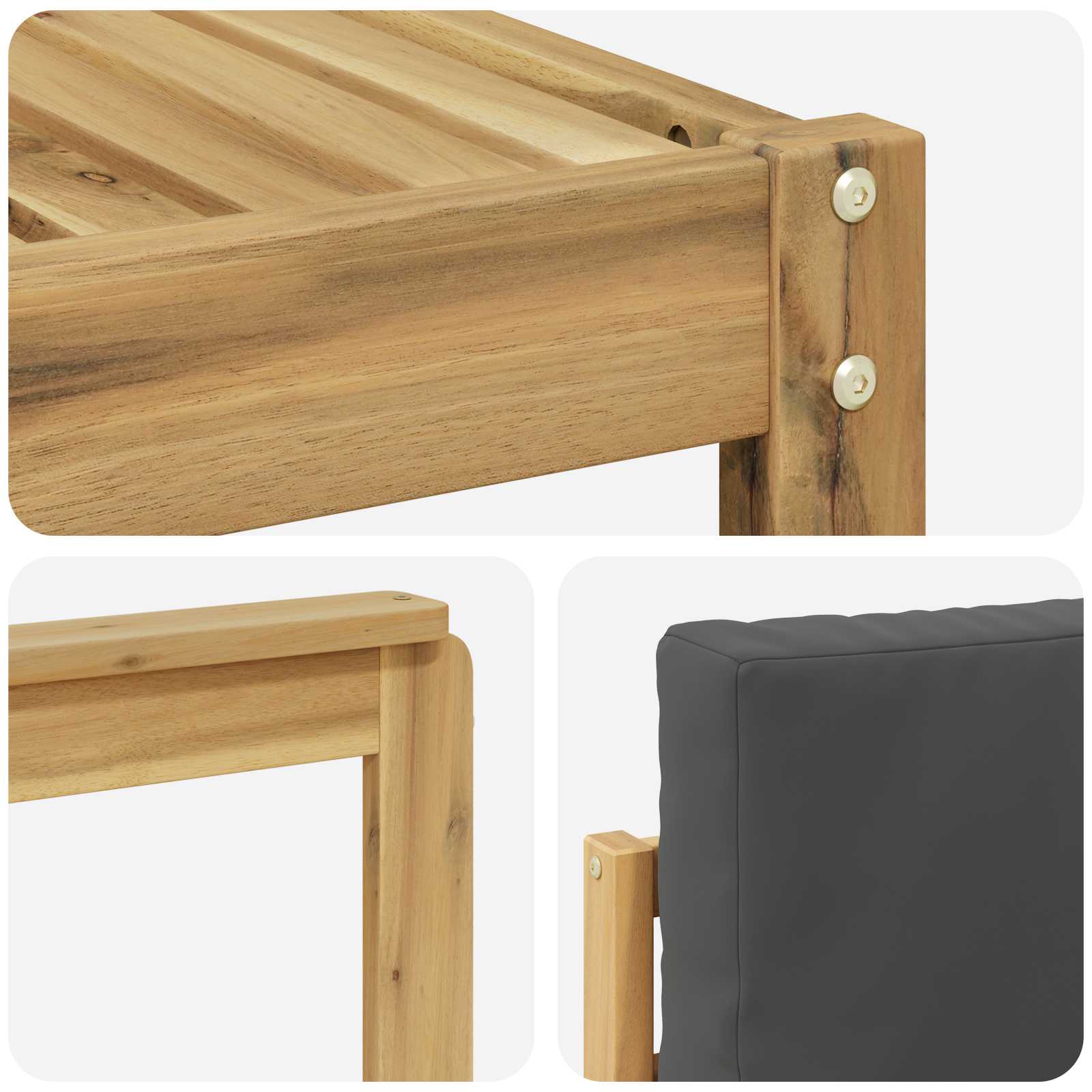 Outdoor-Sofagarnitur 8 pcs Weiß und Anthrazit 59 x 59 x 37 cm