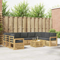 Outdoor-Sofagarnitur 8 pcs Weiß und Anthrazit 59 x 59 x 37 cm