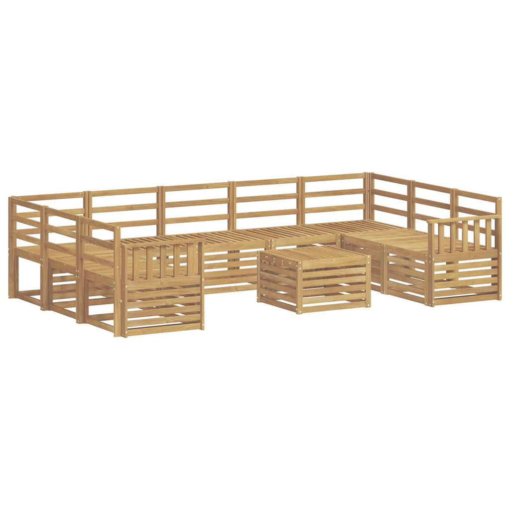 Outdoor-Sofagarnitur 10 pcs Weiß 59 x 59 x 37 cm