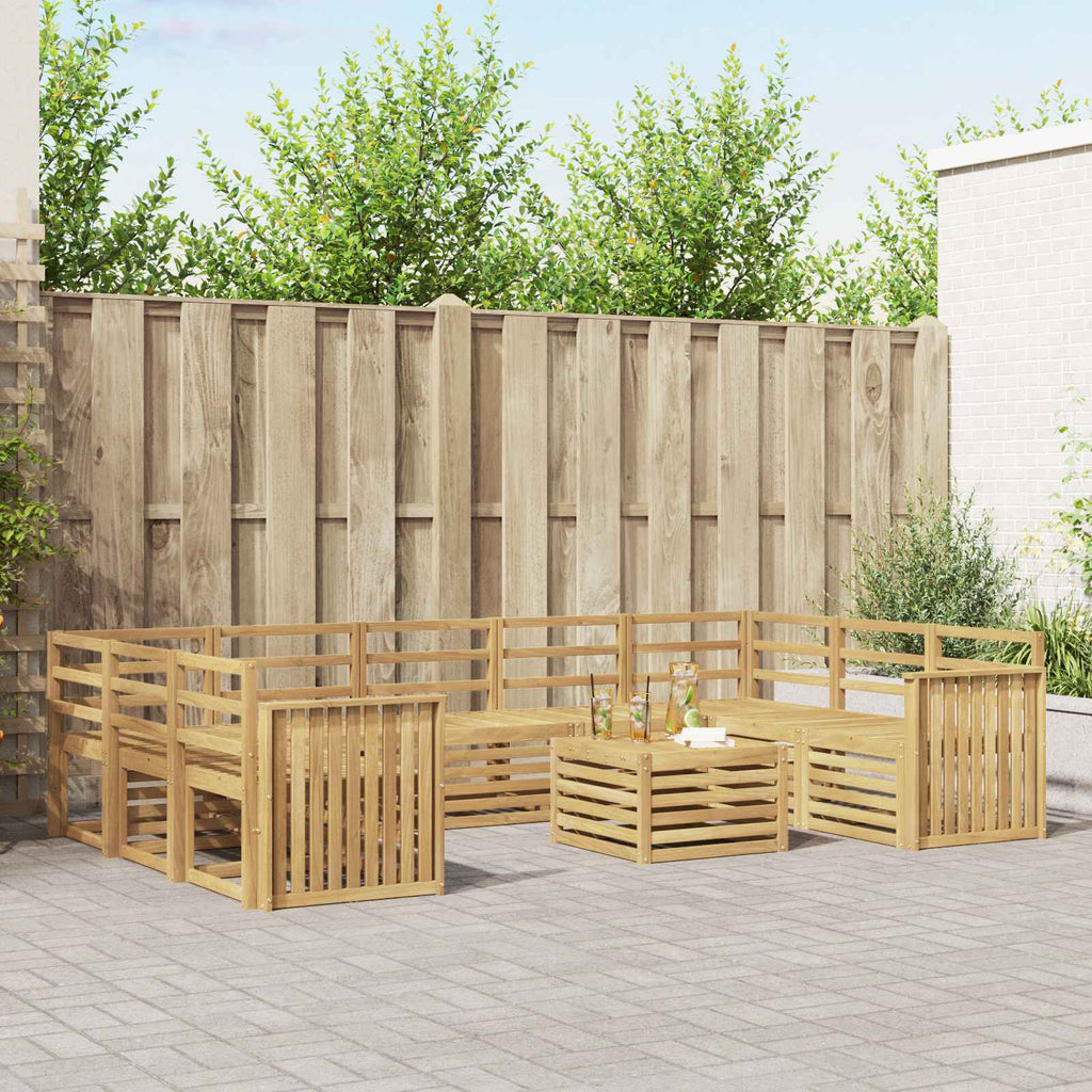 Outdoor-Sofagarnitur 10 pcs Weiß 59 x 59 x 37 cm
