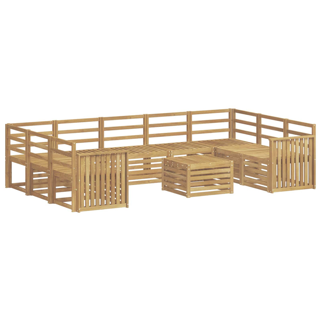 Outdoor-Sofagarnitur 10 pcs Weiß 59 x 59 x 37 cm