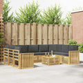 Outdoor-Sofagarnitur 10 pcs Weiß und Anthrazit 59 x 59 x 37 cm