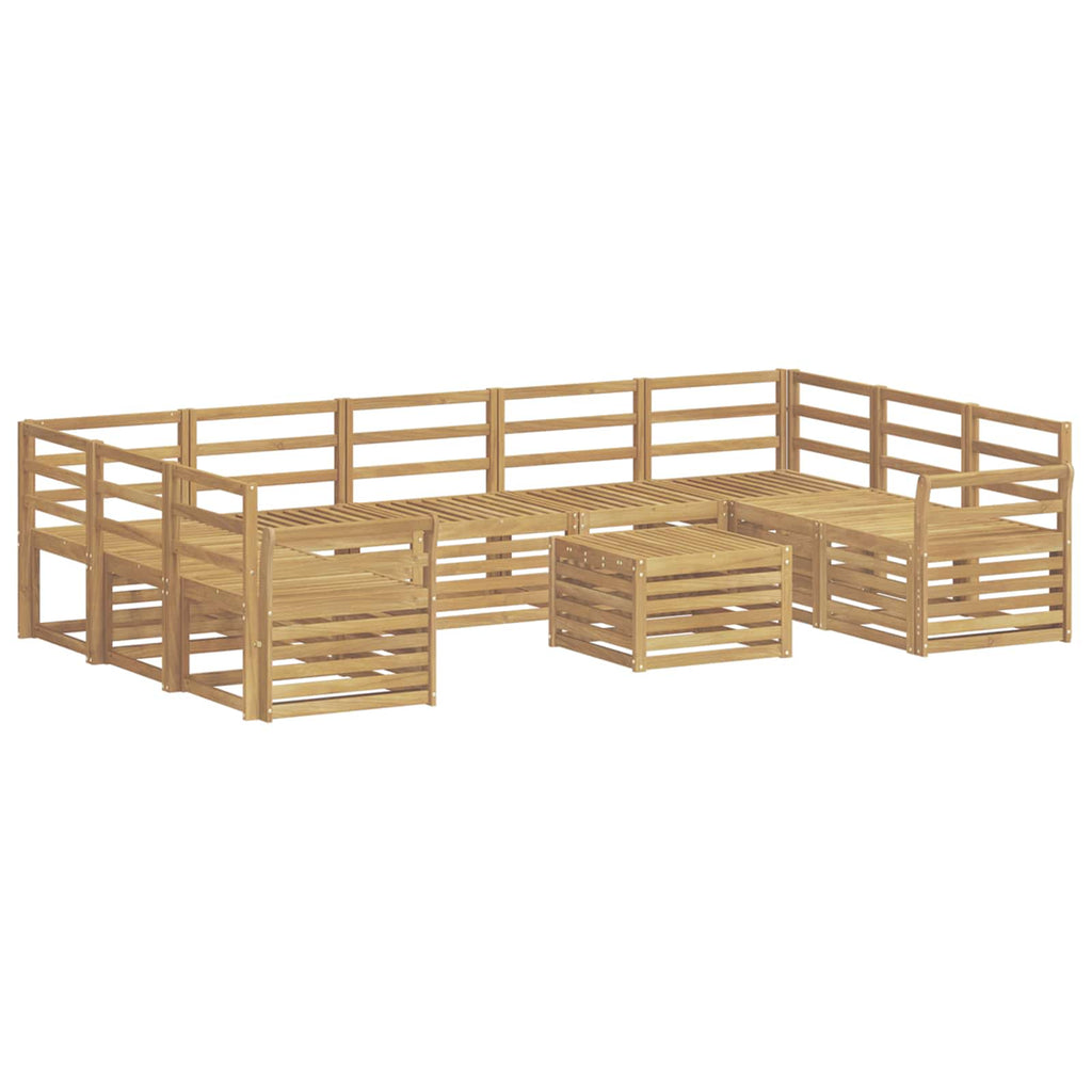 Outdoor-Sofagarnitur 10 pcs Weiß 59 x 59 x 37 cm