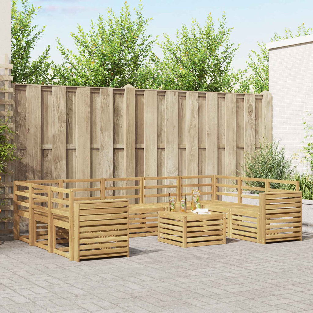 Outdoor-Sofagarnitur 10 pcs Weiß 59 x 59 x 37 cm