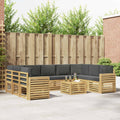 Outdoor-Sofagarnitur 10 pcs Weiß und Anthrazit 59 x 59 x 37 cm