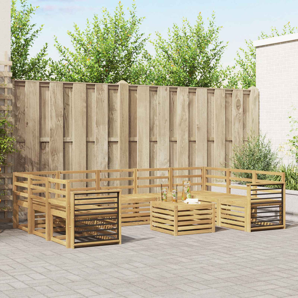 Outdoor-Sofagarnitur 10 pcs Weiß 59 x 59 x 37 cm