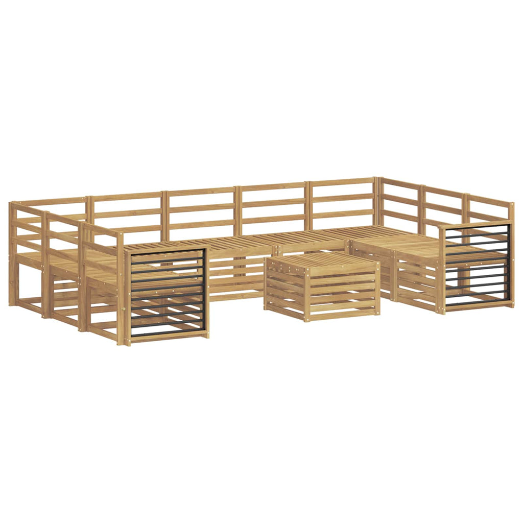 Outdoor-Sofagarnitur 10 pcs Weiß 59 x 59 x 37 cm