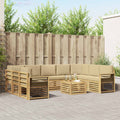 Sofagarnituren 10 pcs Weiß und Beige 59 x 59 x 37 cm Polyester