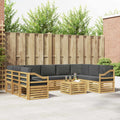 Outdoor-Sofagarnitur 8 pcs Weiß und Anthrazit 59 x 59 x 37 cm