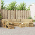 Sofagarnituren 10 pcs Weiß und Beige 59 x 59 x 37 cm Polyester