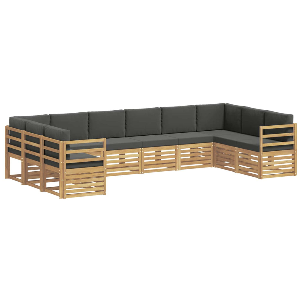 Ecksofa Set 10 pcs Weiß und Anthrazit 363 x 185,5 x 73 cm