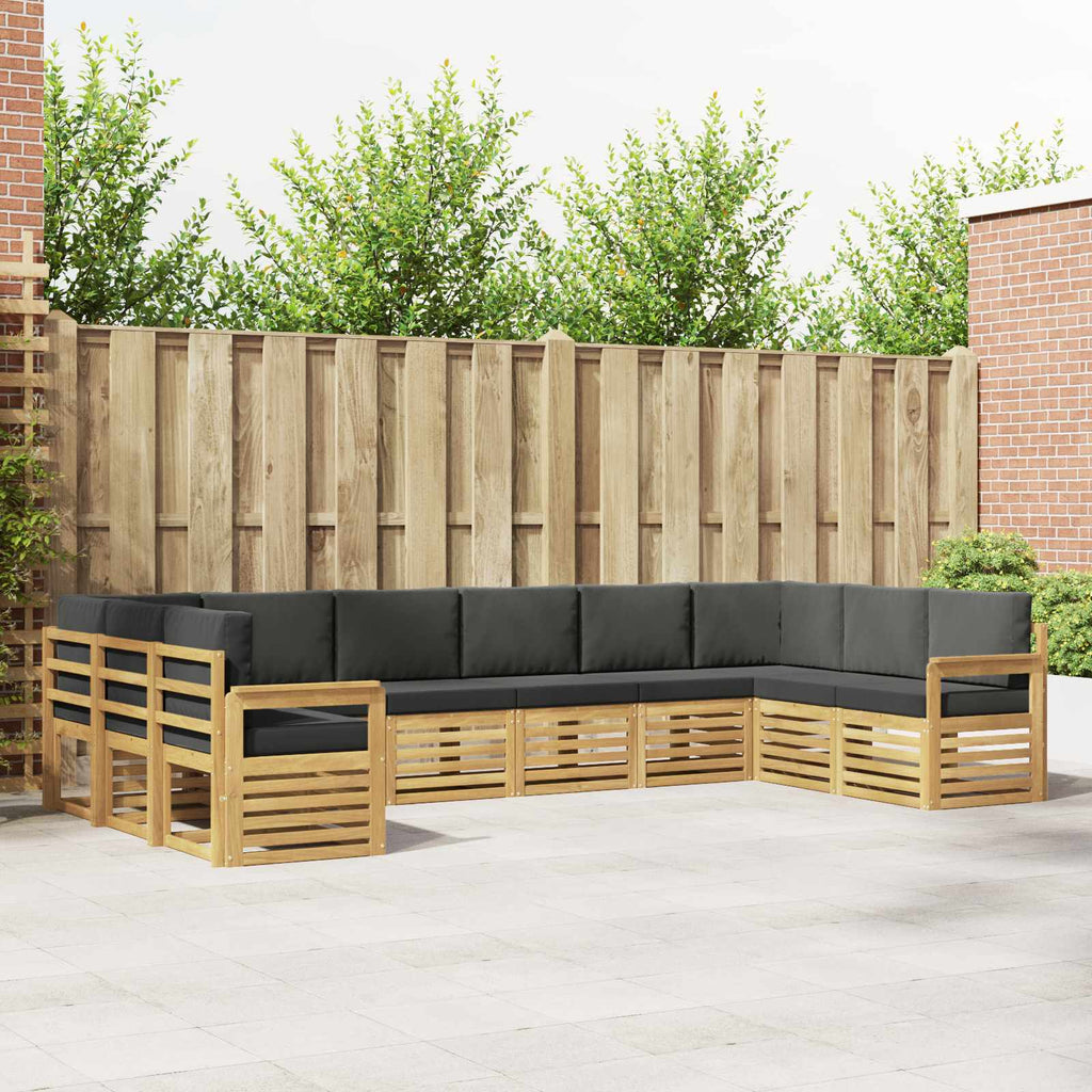 Outdoor-Sofagarnitur 7 pcs Weiß und Anthrazit