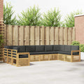 Outdoor-Sofagarnitur 7 pcs Weiß und Anthrazit