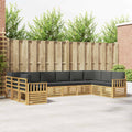 Outdoor-Sofagarnitur 7 pcs Weiß und Anthrazit