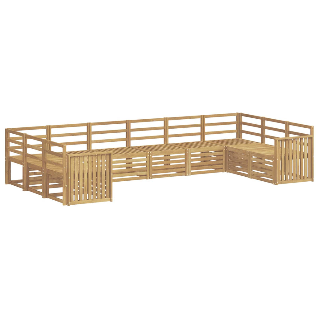 Outdoor-Sofagarnitur 10 pcs Weiß 363 x 187,5 x 73 cm