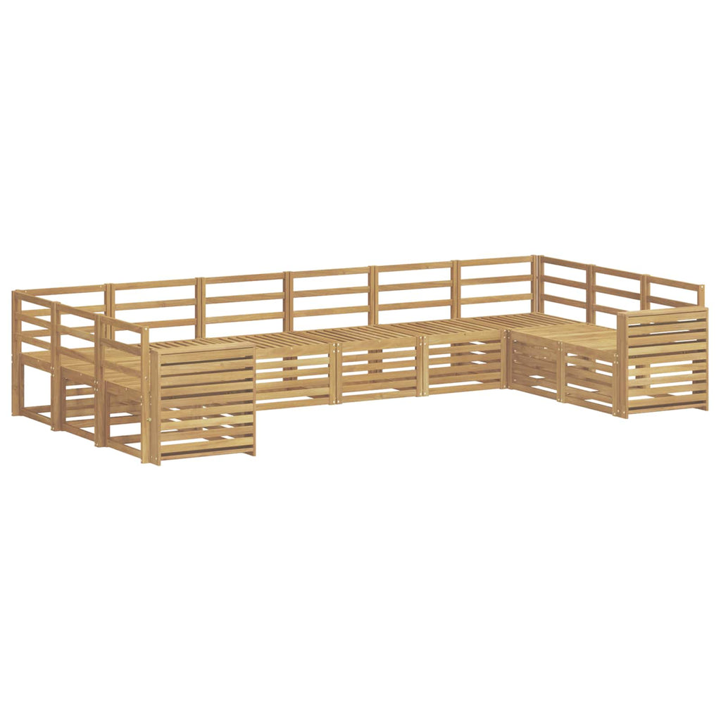 Outdoor-Sofagarnitur 10 pcs Weiß 363 x 191,5 x 73 cm