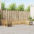 Outdoor-Sofagarnitur 10 pcs Weiß 363 x 187,5 x 73 cm