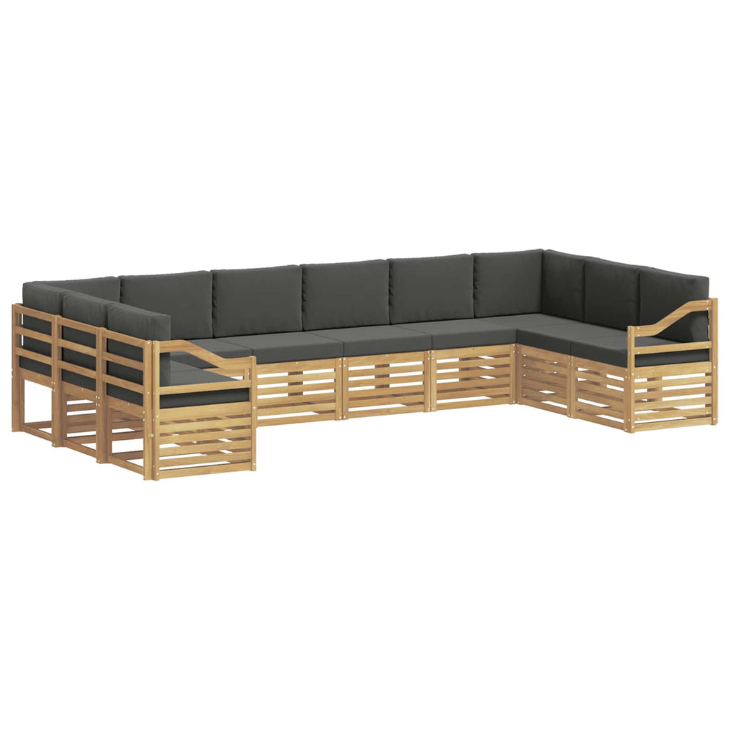 Ecksofa Set 10 pcs Weiß und Anthrazit 363 x 185,5 x 73 cm