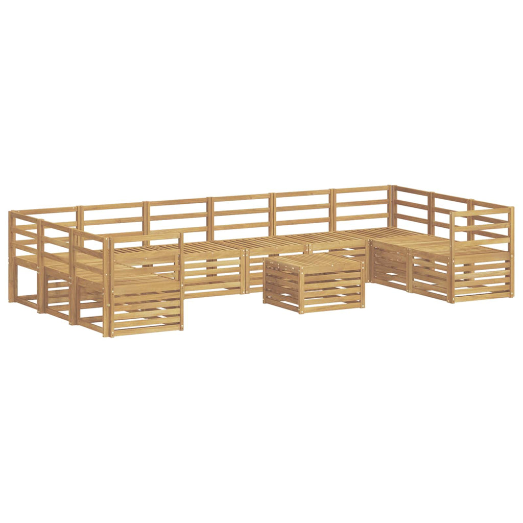 Outdoor-Sofagarnitur 11 pcs Weiß 59 x 59 x 37 cm