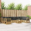Outdoor-Sofagarnitur 8 pcs Weiß und Anthrazit 59 x 59 x 37 cm