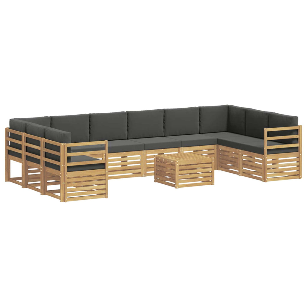 Outdoor-Sofagarnitur 8 pcs Weiß und Anthrazit 59 x 59 x 37 cm