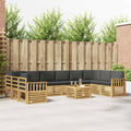 Outdoor-Sofagarnitur 8 pcs Weiß und Anthrazit 59 x 59 x 37 cm