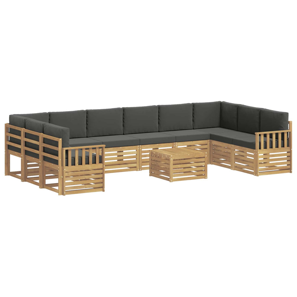Outdoor-Sofagarnitur 8 pcs Weiß und Anthrazit 59 x 59 x 37 cm