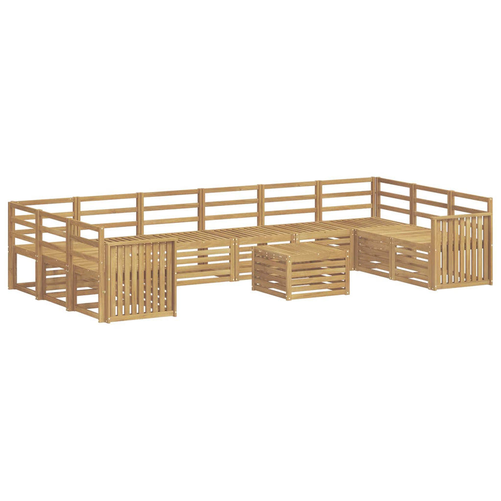 Outdoor-Sofagarnitur 11 pcs Weiß 59 x 59 x 37 cm