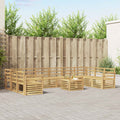 Outdoor-Sofagarnitur 11 pcs Weiß 59 x 59 x 37 cm