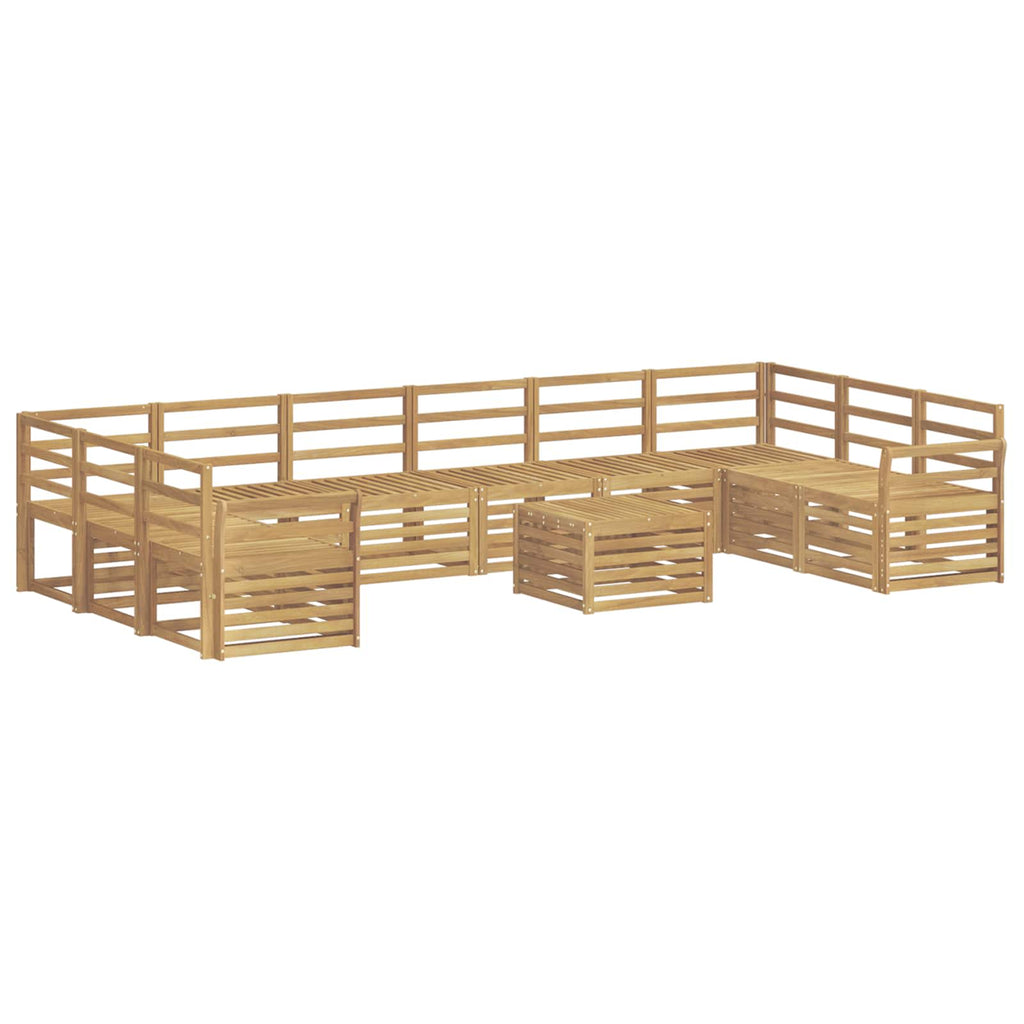 Outdoor-Sofagarnitur 11 pcs Weiß 59 x 59 x 37 cm
