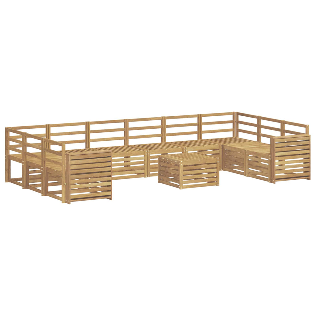 Outdoor-Sofagarnitur 11 pcs Weiß 59 x 59 x 37 cm