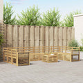 Outdoor-Sofagarnitur 11 pcs Weiß 59 x 59 x 37 cm