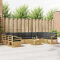 Outdoor-Sofagarnitur 8 pcs Weiß und Anthrazit 59 x 59 x 37 cm