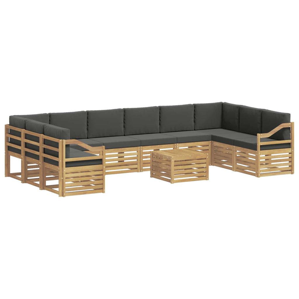 Outdoor-Sofagarnitur 8 pcs Weiß und Anthrazit 59 x 59 x 37 cm