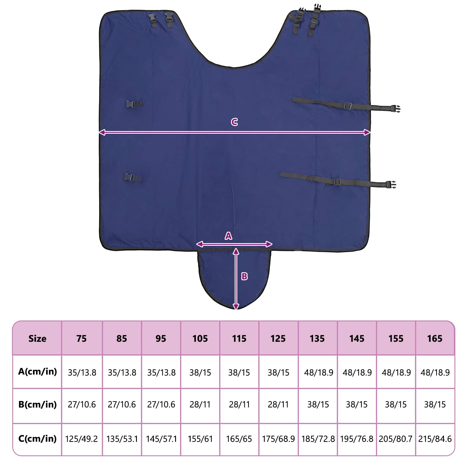 Pferdedecke Dunkelgrün und Schwarz 115 cm Polyester