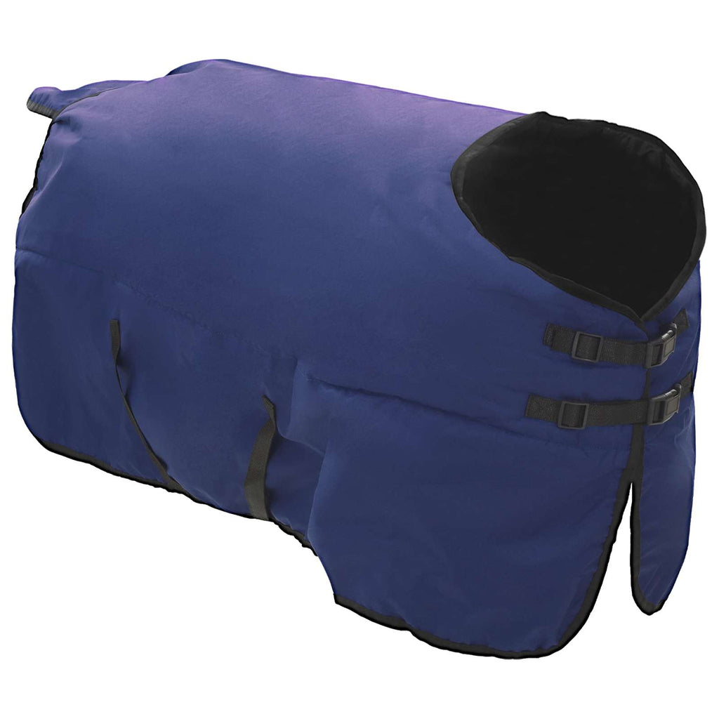 Pferdedecke Dunkelgrün und Schwarz 135 cm Polyester