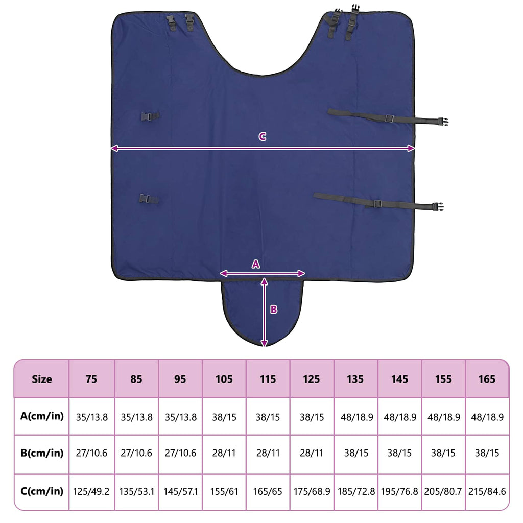 Pferdedecke Dunkelgrün und Schwarz 135 cm Polyester