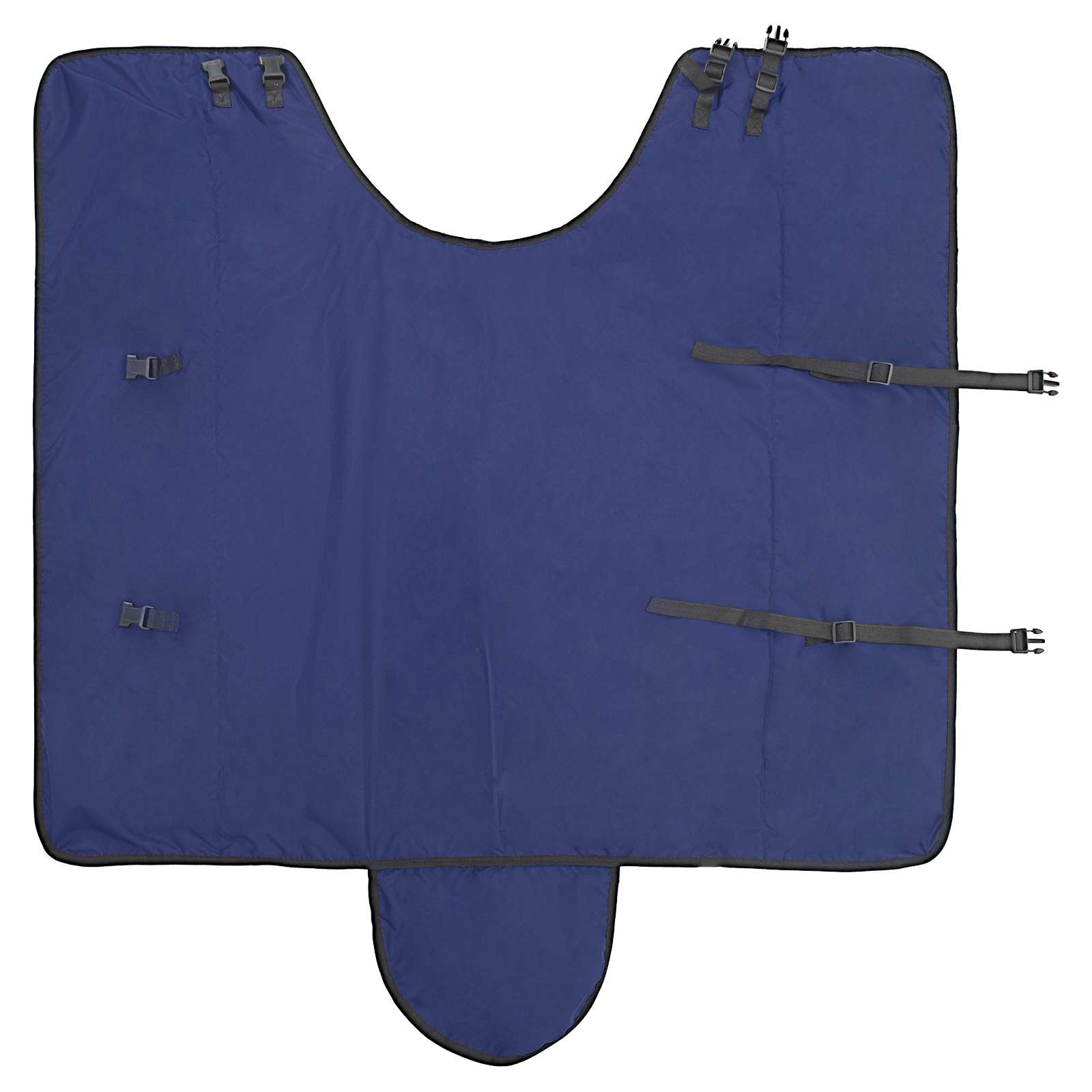 Pferdedecke Dunkelgrün und Schwarz 165 cm Polyester