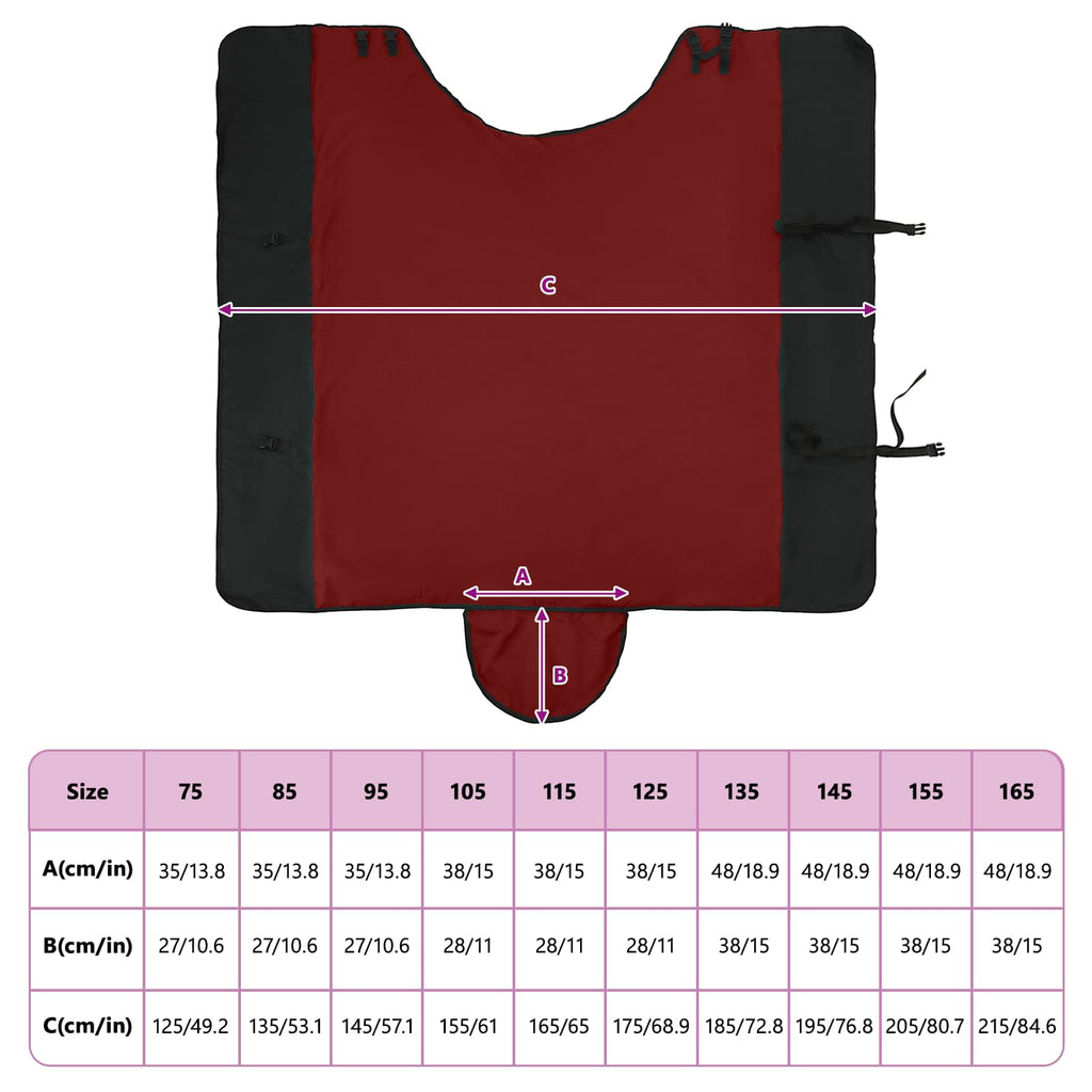 Pferdedecke Dunkelgrün und Schwarz 105 cm Polyester