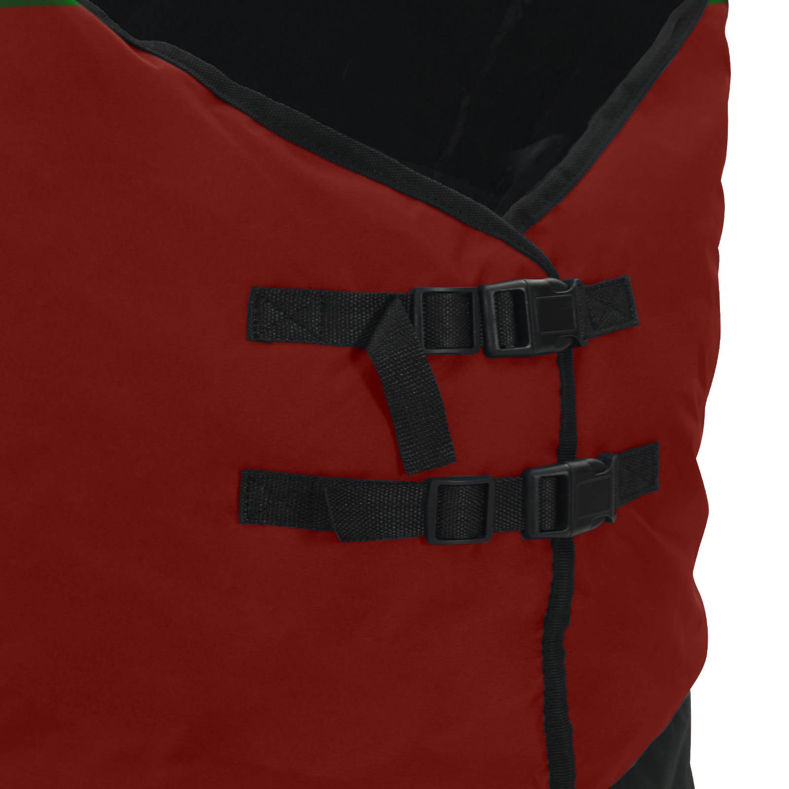 Pferdedecke Dunkelgrün und Schwarz 135 cm Polyester